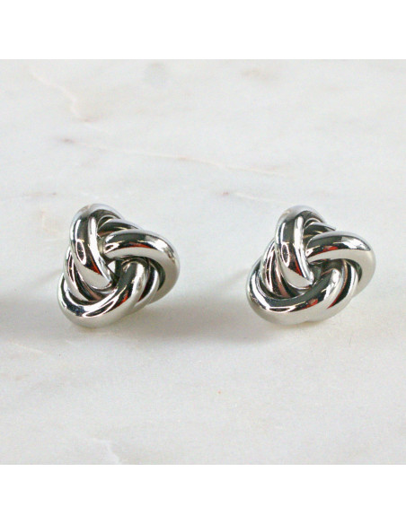 Kolczyki SREBRNY WĘZEŁ SUPEŁ 1,6 CM Lolita Accessories srebrny sztyft 925