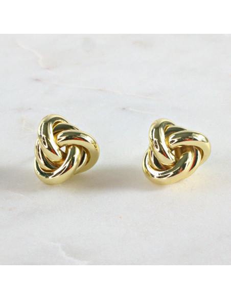 Kolczyki ZŁOTY WĘZEŁ SUPEŁ 1,6 CM Lolita Accessories srebrny sztyft 925