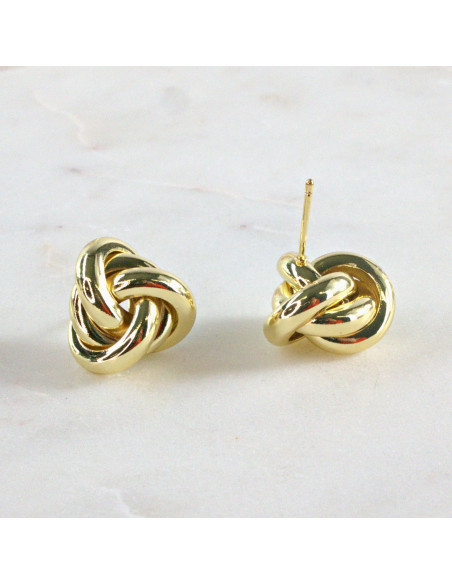 Kolczyki ZŁOTY WĘZEŁ SUPEŁ 1,6 CM Lolita Accessories srebrny sztyft 925