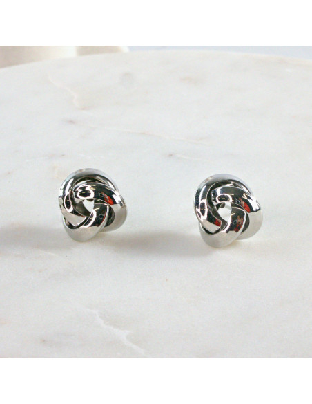 Kolczyki SREBRNY WĘZEŁ SUPEŁ 1,5 CM Lolita Accessories srebrny sztyft 925