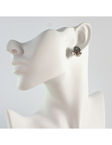 Kolczyki SREBRNY WĘZEŁ SUPEŁ 1,5 CM Lolita Accessories srebrny sztyft 925