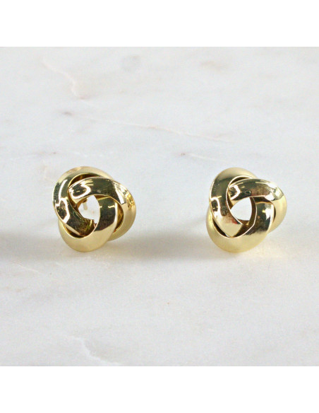 Kolczyki ZŁOTY WĘZEŁ SUPEŁ 1,5 CM Lolita Accessories srebrny sztyft 925