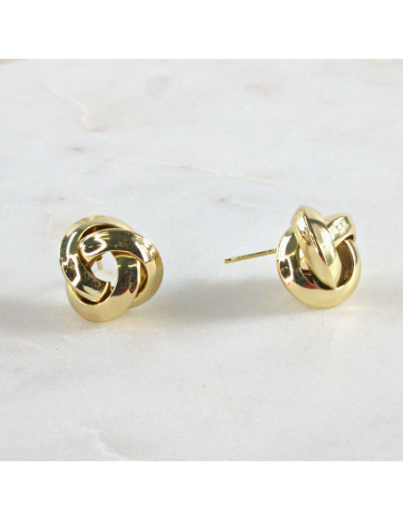 Kolczyki ZŁOTY WĘZEŁ SUPEŁ 1,5 CM Lolita Accessories srebrny sztyft 925