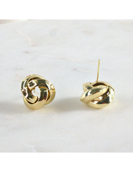 Kolczyki ZŁOTY WĘZEŁ SUPEŁ 1,5 CM Lolita Accessories srebrny sztyft 925