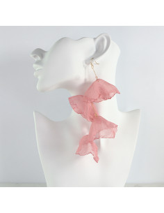 Kolczyki jedwabne z szyfonu MAXI długie Lolita Accessories
