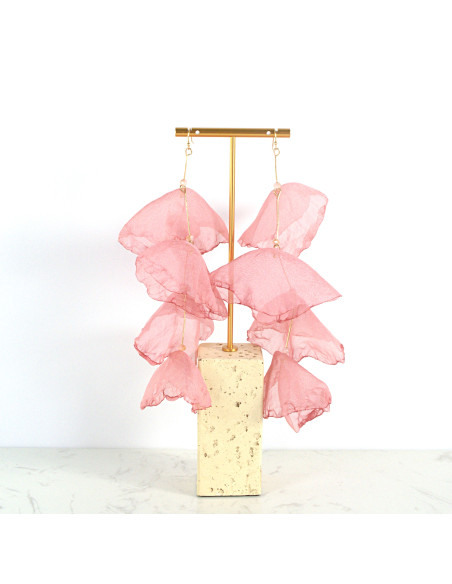 Kolczyki jedwabne z szyfonu MAXI długie Lolita Accessories