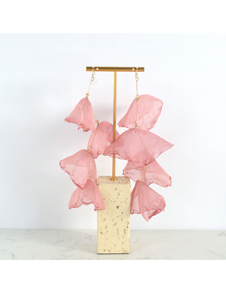 Kolczyki jedwabne z szyfonu MAXI długie Lolita Accessories