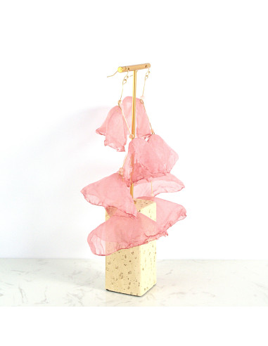 Kolczyki jedwabne z szyfonu MAXI długie Lolita...