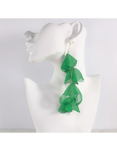 Kolczyki jedwabne z szyfonu MAXI długie Lolita Accessories