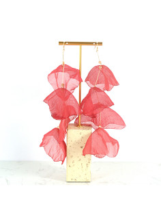 Kolczyki jedwabne z szyfonu MAXI długie Lolita Accessories