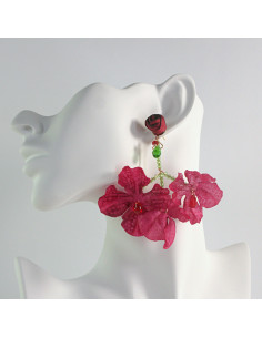 Kolczyki KWIATKI KWIATUSZKI BOHO MAXI KWIATY Lolita...