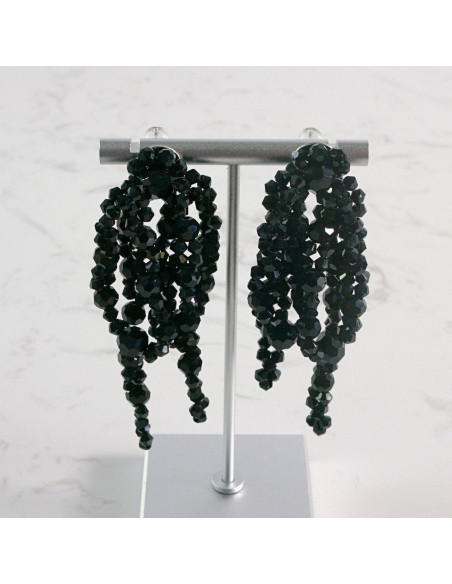 Kolczyki MAXI KOKARDKI Z KORALIKÓW XXL Lolita Accessories