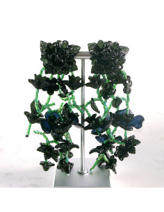 Kolczyki MAXI XXL ZJAWISKOWE KWIATY BOHO Lolita...