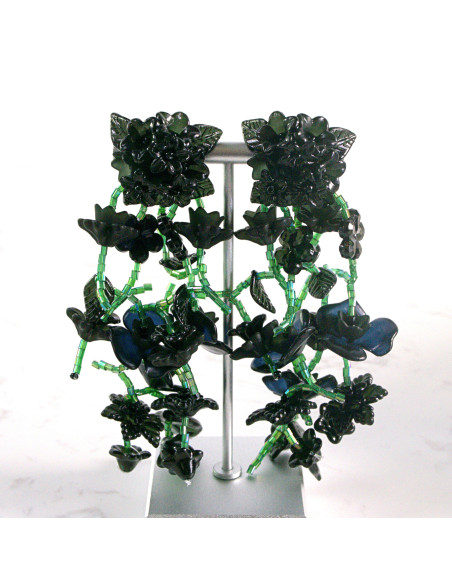 Kolczyki MAXI XXL ZJAWISKOWE KWIATY BOHO Lolita Accessories KWIATUSZKI