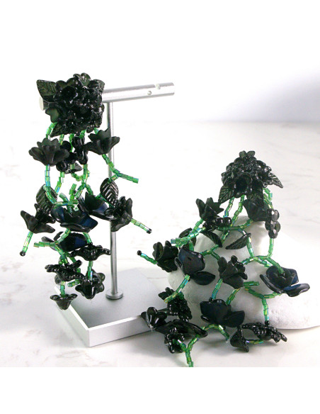 Kolczyki MAXI XXL ZJAWISKOWE KWIATY BOHO Lolita Accessories KWIATUSZKI