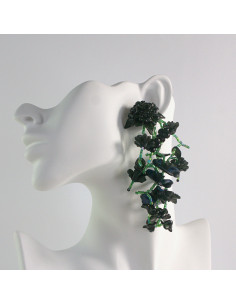 Kolczyki MAXI XXL ZJAWISKOWE KWIATY BOHO Lolita... 2