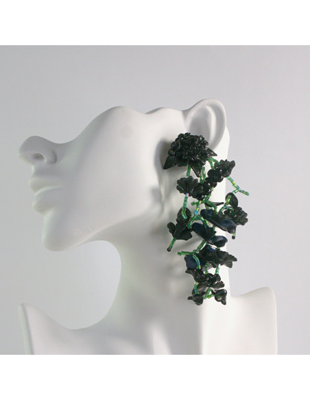 Kolczyki MAXI XXL ZJAWISKOWE KWIATY BOHO Lolita Accessories KWIATUSZKI