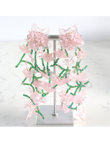 Kolczyki MAXI XXL ZJAWISKOWE KWIATY BOHO Lolita...