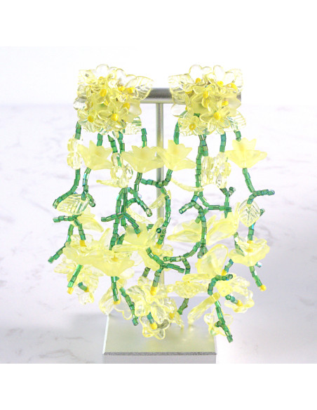 Kolczyki MAXI XXL ZJAWISKOWE KWIATY BOHO Lolita Accessories KWIATUSZKI