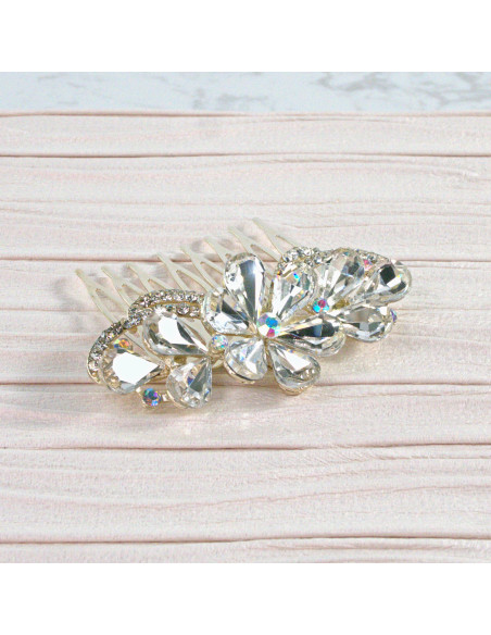 GRZEBIEŃ wsuwany do włosów wtykowy ozdobny diamenty Lolita Akcesoria CRYSTAL