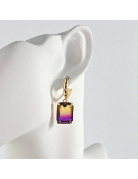 Kolczyki KAMIENIE ELEGANCKIE  CIENIOWANE BRYLANTY