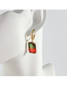 Kolczyki KAMIENIE ELEGANCKIE NIEBIESKIE CIENIOWANE BRYLANTY