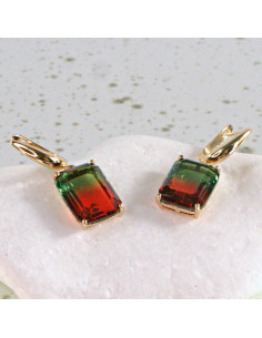 Kolczyki KAMIENIE ELEGANCKIE NIEBIESKIE CIENIOWANE BRYLANTY 2