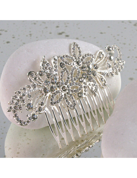 GRZEBIEŃ wsuwany do włosów wtykowy ozdobny diamenty Lolita Akcesoria