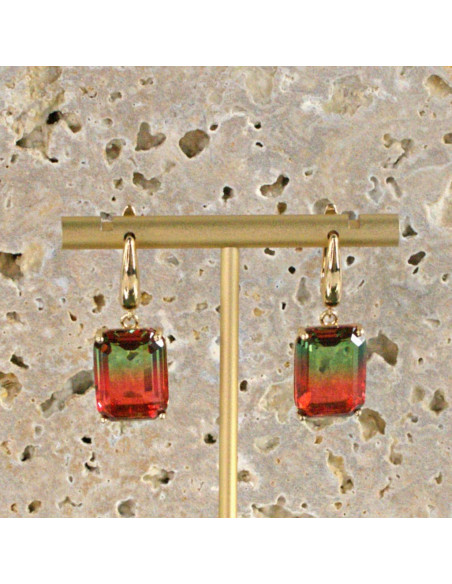 Kolczyki KAMIENIE ELEGANCKIE NIEBIESKIE CIENIOWANE BRYLANTY