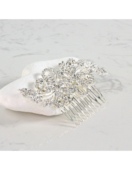 GRZEBIEŃ wsuwany do włosów wtykowy ozdobny diamenty Lolita Akcesoria