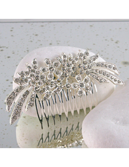 GRZEBIEŃ wsuwany do włosów wtykowy ozdobny diamenty Lolita Akcesoria