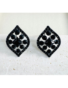 Kolczyki CZARNE WIECZOROWE ROMBY Lolita Accessories...