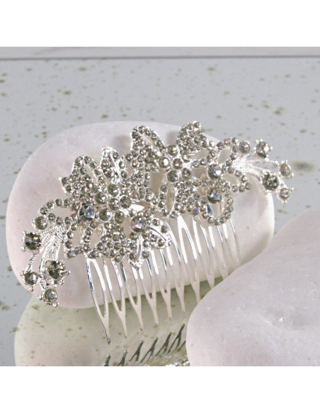 GRZEBIEŃ wsuwany do włosów wtykowy ozdobny diamenty Lolita Akcesoria