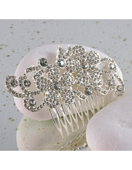 GRZEBIEŃ wsuwany do włosów wtykowy ozdobny diamenty Lolita Akcesoria