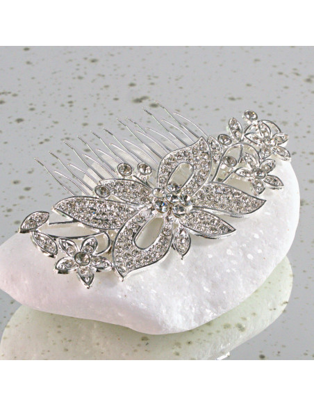 GRZEBIEŃ wsuwany do włosów wtykowy ozdobny diamenty Lolita Akcesoria