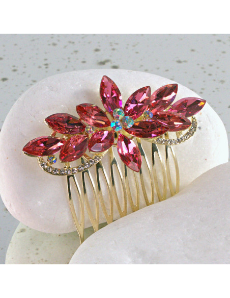 GRZEBIEŃ wsuwany do włosów wtykowy ozdobny diamenty Lolita Akcesoria