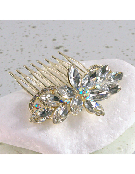 GRZEBIEŃ wsuwany do włosów wtykowy ozdobny diamenty Lolita Akcesoria CRYSTAL