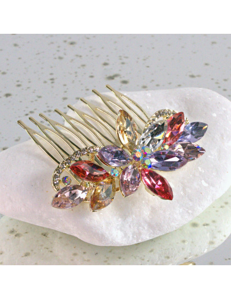 GRZEBIEŃ wsuwany do włosów wtykowy ozdobny diamenty Lolita Akcesoria KOLORY