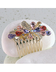 GRZEBIEŃ wsuwany do włosów wtykowy ozdobny diamenty...