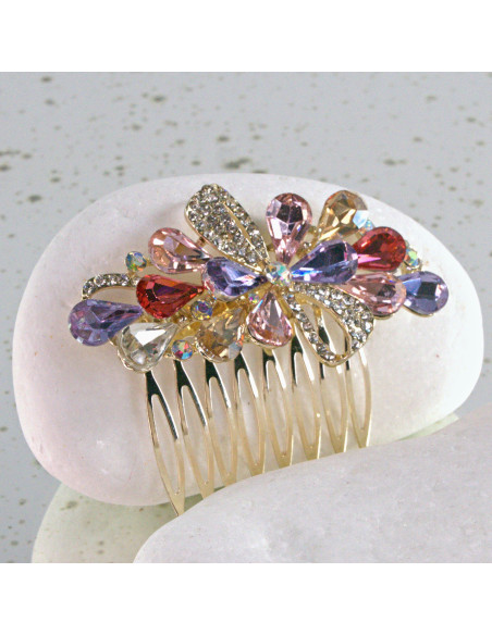 GRZEBIEŃ wsuwany do włosów wtykowy ozdobny diamenty Lolita Akcesoria KOLORY