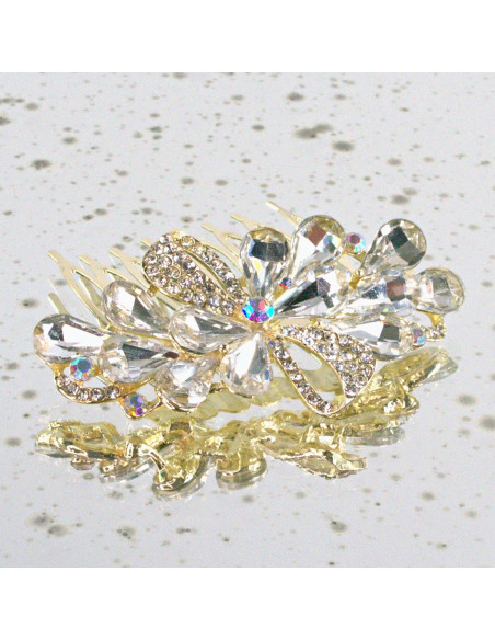 GRZEBIEŃ wsuwany do włosów wtykowy ozdobny diamenty Lolita Akcesoria CRYSTAL