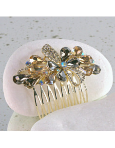 GRZEBIEŃ wsuwany do włosów wtykowy ozdobny diamenty...