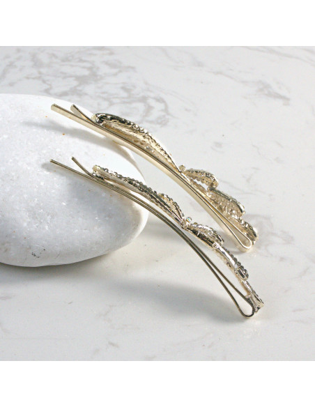 Wsuwka do włosów z kryształkami 2 szt. Lolita Akcesoria GRAFIT