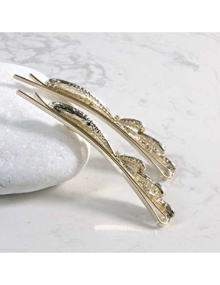 Wsuwka do włosów z kryształkami 2 szt. Lolita Akcesoria NIEBIESKI