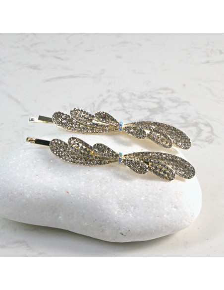 Wsuwka do włosów z kryształkami 2 szt. Lolita Akcesoria SREBRNY