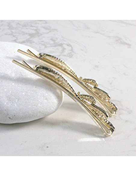 Wsuwka do włosów z kryształkami 2 szt. Lolita Akcesoria SREBRNY