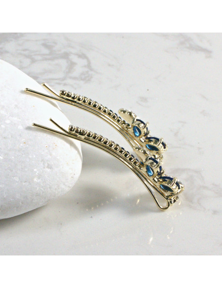 Wsuwka do włosów motylek  2 szt. Lolita Akcesoria NIEBIESKI