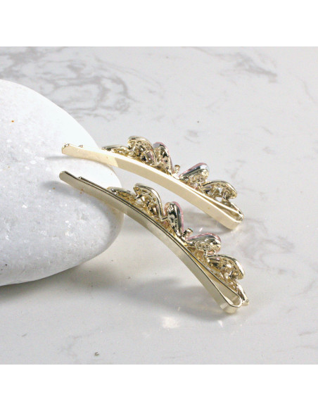 Wsuwka do włosów kokardka 2 szt. Lolita Akcesoria RÓŻOWY