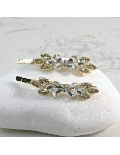 Wsuwka do włosów kokardka 2 szt. Lolita Akcesoria BEZBARWNY