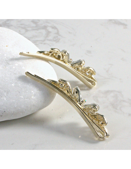 Wsuwka do włosów kokardka 2 szt. Lolita Akcesoria BEZBARWNY